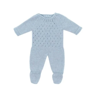 Image de Miniland Pyjama Bleu en Tricot pour poupée de 38 cm, fabriqué Espagne avec Textile recyclé Dolls.