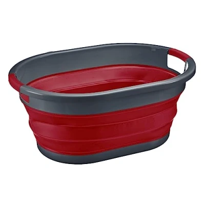 Image de Westmark panier à linge pliable, peu encombrant et pratique, poignées pour le transport, convient également rangement ou l&#039;organisation 24 litres