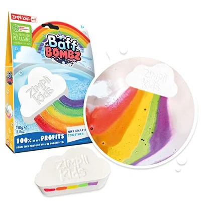 Image de Zimpli Kids Cloud Baff Bombz Bain, Simple, 6352, Rainbow Bath Bomb, 1 Count (Pack of 1)