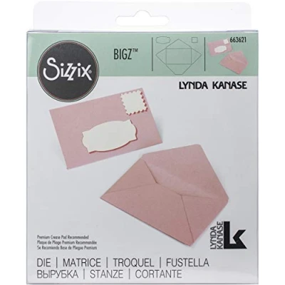 Image de Sizzix Matrice de Découpe Bigz 663621 Mini Enveloppe Lynda Kanase, Papier, Multicolore, Taille Unique