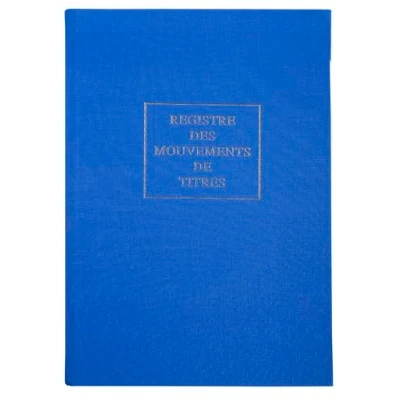 Image de Le Dauphin Réf. 90180D 1 Registre Dimensions 29,7 X 21 cm Format A4 des mouvements de titres 112 pages Couverture rigide recouverte d&#039;une toile bleue