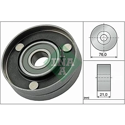 Image de INA 532 0567 10 Galet Enrouleur AUDI: A5 B8 Coupe, Q7, A6 C6 Berline, VOLKSWAGEN: Touareg I