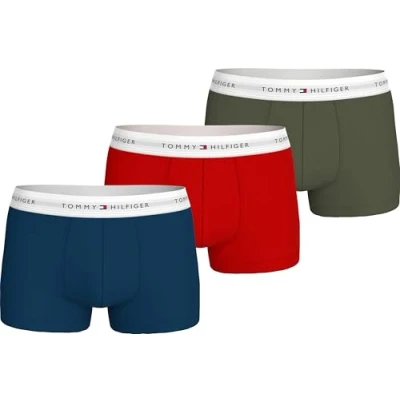 Image de TOMMY HILFIGER 3P Trunk UM0UM02761 Coffre, Pink (DP Indgo/PRM RD/Utlty OLV), L Homme