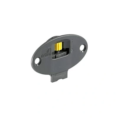 Image de Hettich Ferrure De Porte Pièce Coulissage À Visser Pour Une Armoire Avec 1 En Applique (Entaille Queue D&#039;Aronde) Et Rentrante