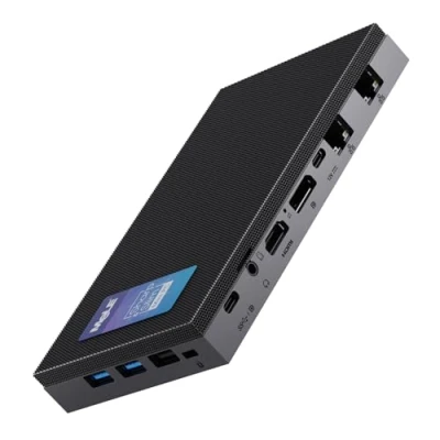 Image de MeLE QuieterDL Mini PC sans Ventilateur 2.5Gb Dual LAN Alder Lake N100(jusqu&#039;à 3.4GHz) 16GB DDR4 512GB ROM Bureau Micro Ordinateurs de à Triple Affichage USB C HDMI2.0+DP1.4