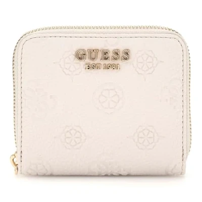 Image de Guess Cresidia Small ZIP Around Portefeuille, Femme, Taille: One Size, Weiß