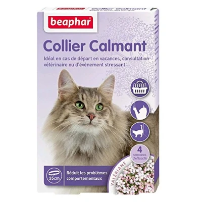 Image de BEAPHAR NO stress collier calmant à la Valériane pour chat Réduit le et les problèmes comportementaux sans dépendance ni somnolence 1 35 cm 4 semaines d&#039;action