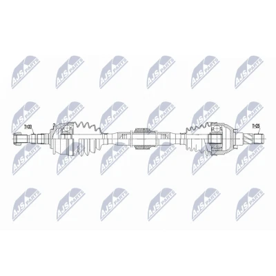 Image de NTY NPW PL 155 Arbre de transmission Essieu avant droit 978mm M32 boîte vitesses manuelle OPEL: Astra K 3/5 portes