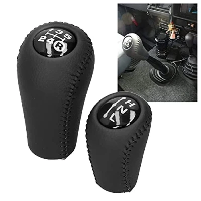 Image de Deror Pommeau de levier vitesse manuel à 5 ​​vitesses adapté pour 4Runner/Hilux/Land Cruiser Prado 33504 20120 C0(B (noir))