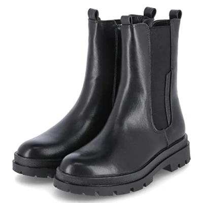 Image de TOM TAILOR Femme 4290302 Bottine Chelsea, Noir, 38 EU