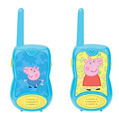 Image de Lexibook, Peppa Pig, Talkies Walkies 200m, Jeu de Communication pour Enfant, 2 canaux Communication, Clip Ceinture, à Piles, Bleu, TW12PP