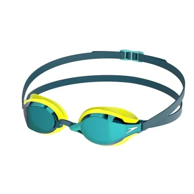 Image de Speedo Fastskin Speedsocket 2 Mirror Lunettes de plongée pour Mixte Adulte, Hyper Yellow/Cobalt/Emerald, One Size
