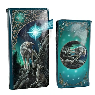 Image de Nemesis Now Guidance Lisa Parker B3937K8 Portefeuille en Cuir PU avec Relief Bleu 18,5 cm
