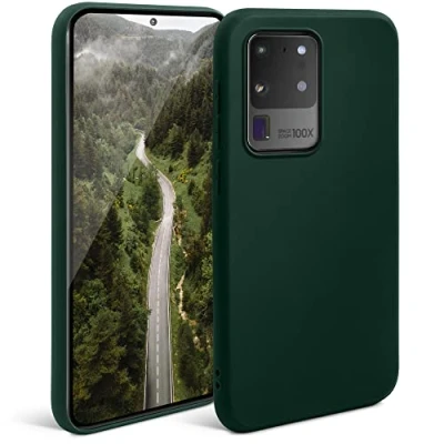 Image de Moozy Minimalist Series Coque en silicone pour Samsung S20 Ultra, vert nuit Finition mate fine et souple TPU Neuf