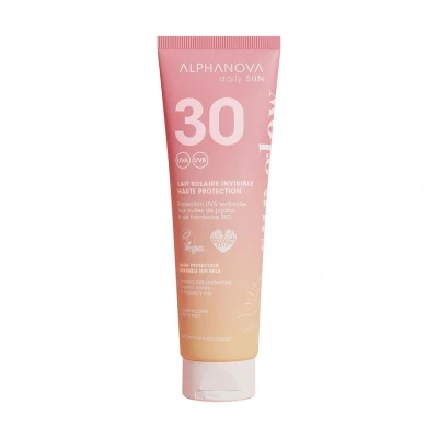 Image de ALPHANOVA DAILY Sun Lait Solaire SPF30 Glow Protection renforcée 150ML Ecoresponsable, Waterproof, Sans Traces Blanches