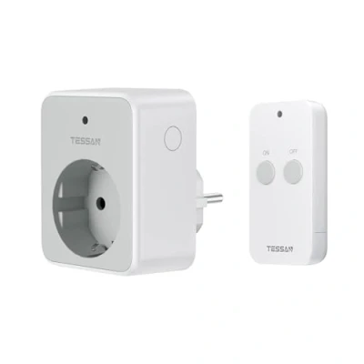 Image de TESSAN Prise Telecommande sans Fil, Portée 30,5M, 3600W, Commutable et Télécommande Magnétique, Programmable Convient à l&#039;Intérieur