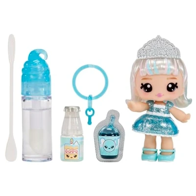 Image de YUMMILAND Lipgloss Poupée Callie Birthday Cake Parfumée avec Kit de Gloss DIY Convient aux Enfants 4 Ans et Plus