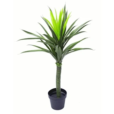 Image de Leaf Grand Arbre Artificiel à Pointes réaliste, 90 cm, Vert Yukka