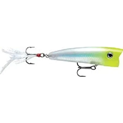 Image de Rapala Leurre de Pêche X Rap Pop Matériel avec Grande Bouche Concave d&#039;Eau Douce et Mer Profondeur Nage Surface 7cm / 11g Fabriqué en Estonie Chartreuse Ghost