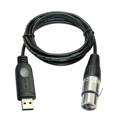 Image de DSD TECH SH AU20A Câble USB vers XLR pour microphones dynamiques tels que Shure (5.9FT)