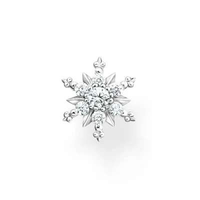 Image de Thomas Sabo SchmuckDesign Nord H2260 051 14 Clous d&#039;oreilles pour femme en Argent sterling 925 avec oxyde de zirconium Motif flocon neige 7 x mm, 7x7 sterling, Zircone cubique 1