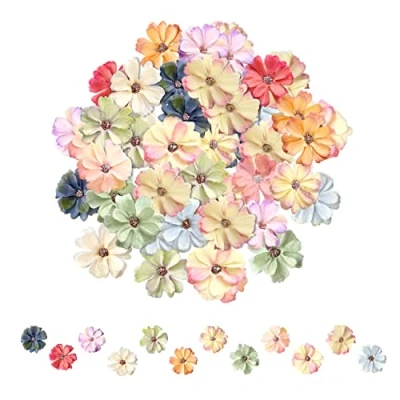 Image de PFLYPF 60 Fleur du langage des étoiles, têtes de Fleurs artificielles, décorations Bricolage, Faites à la Main, Utilisé pour décorer Un Mariage, Une fête, Voiture Mariage