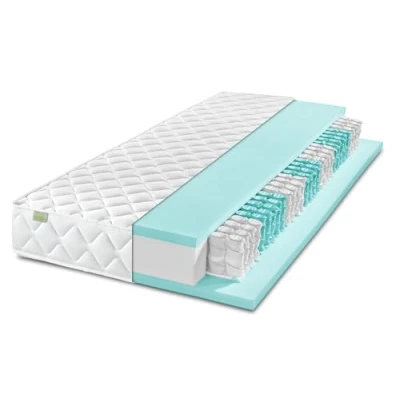 Image de DREAMSTAR Ergo Flex Duo Matelas à ressorts ensachés I ergonomique 7 zones 17 cm de hauteur Certifié Oeko Tex Degré dureté 2 (H2) 0 80 kg et 3 (H3) 100 140 x 200