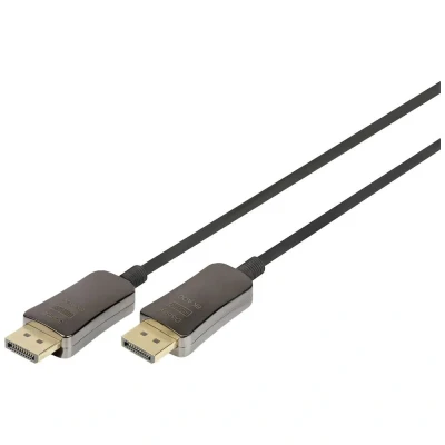 Image de DIGITUS DisplayPort AOC Câble fibre optique hybride 1.4 8k/60Hz UHD II contacts plaqués or 20m noir