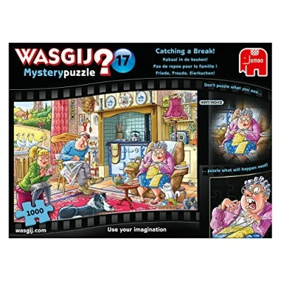 Image de Jumbo Mystery 17 Catching a Break Wasgij Puzzle, JUM19175, Multicolore