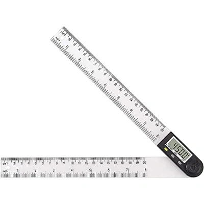 Image de ANCLLO Règle de localisation d&#039;angle numérique 200 mm avec fonction maintien des données et réinitialisation la mise à zéro, écran LCD, jauge électronique