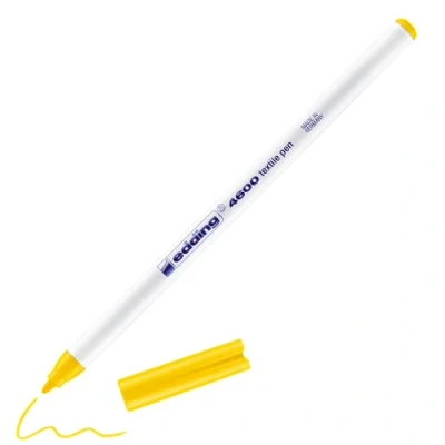 Image de edding 4600 feutre pour textiles jaune 1 stylo pointe ronde de mm textile lavable en machine (60 C) décorer le tissu marqueur