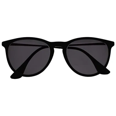Image de OPULIZE Jet Grand Noir Caoutchouté Argent Armes Hommes Femmes Lecteurs Soleil Lunettes De Lecture UV400 S96 1 +2,00