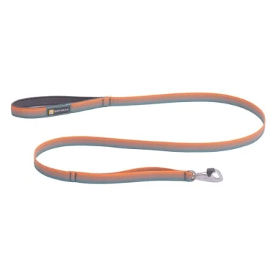 Image de RUFFWEAR Laisse Front Range, légère et résistante de 1,5 m avec poignée rembourrée Clip Crux pivotant sécurisé, Sangle Tubelok compacte profilée, Spring Fade