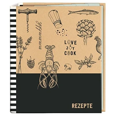 Image de moses Cook &amp; Style Classeur de recettes « Love to » Format A5 Avec 25 feuilles et 5 poches intercalaires 80668