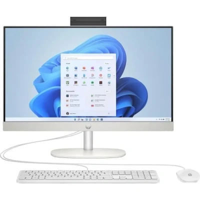 Image de HP PC All in One Core i3 (23.8 ) 1920 x 1080 pixels 8 Go DDR4 SDRAM 512 SSD Windows 11 Home Wi Fi 6 (802.11ax) Blanc AZERTY (24 cr0069nf) Neuf
