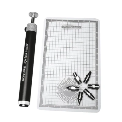 Image de Rayher Kit complet œillet Setter, 8 pces., 6 embouts, boutons pression, arts créatifs, papier, scrapbooking, 7845900
