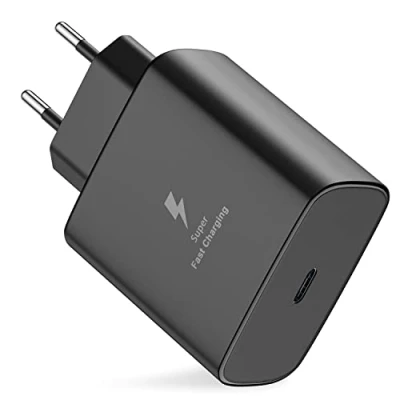 Image de Prise de Chargeur USB C Ultra Rapide 45 W, Adaptateur Secteur PPS Mural Compatible avec Samsung Galaxy S22 Ultra/ S22+/S22/Note 20/S20/S21, Tab S7/S7+/S8/S8+/S8 MacBook Pro 13″