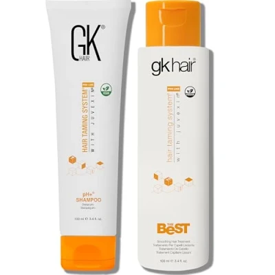 Image de GK HAIR Global Keratin The Best (100 ml) Traitement lissant à la kératine avec shampooing clarifiant pH + Le meilleur lissage et renforcement pour rendre les cheveux sains tous types de