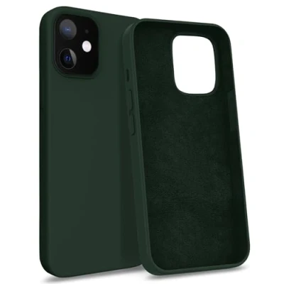 Image de MyGadget Coque Compatible avec Apple iPhone 12 Mini Case Protection Rigide Anti Choc Doublure Microfibre Olive Vert