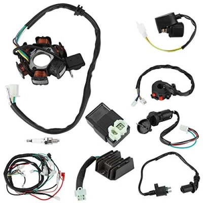 Image de Fydun Faisceau Electrique Kit Redresseur de Relais Magnéto Stator Câblage pour GY6 125cc 150cc