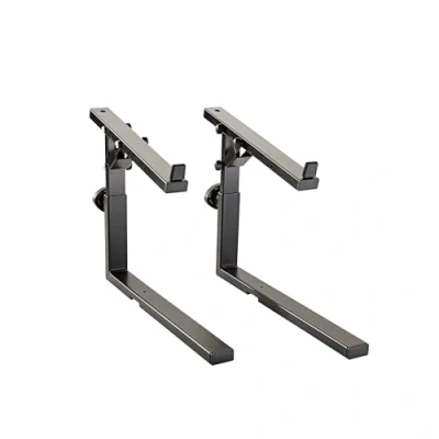 Image de K&amp;M 18811 Raccord pour table de clavier Omega noir, acier extension supplémentaire et équipement multimédia