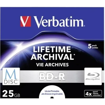 Image de 1x5 Verbatim M Disc BD R Blu Ray 25GB 4x Speed,...