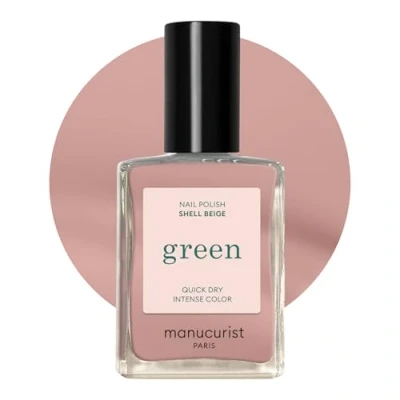 Image de Manucurist Green Vernis à Ongles Beige Rosé Shell Classique 9 Free, Vegan et Bio Sourcé Effet Manucure professionnelle 15ml