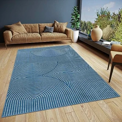 Image de Hanse Home Faron Tapis de Salon Poils Courts (Hauteur : 3 mm) scandinave Motif bohème Effet 3D géométrique Moderne pour Chambre à Coucher, Salle Manger, d&#039;enfant