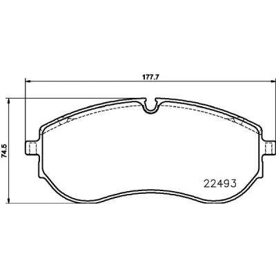 Image de HELLA 8DB 355 039 521 Jeu de plaquettes frein préparé pour indicateur d&#039;usure avec vis d&#039;étrier accessoires VOLKSWAGEN: Crafter Van