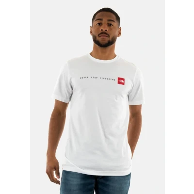 Image de THE NORTH FACE NF0A87NSFN4 M S/S Never Stop Exploring Tee T Shirt Homme TNF White Taille XS
