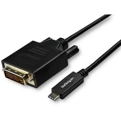 Image de StarTech.com Câble USB C vers DVI de 3m Adaptateur Vidéo 1080p (Single Link) Type (DP Alt Mode HBR2) Digital Fonctionne avec TB3 PC Portable Écran (CDP2DVI3MBNL)