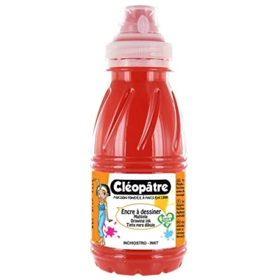 Image de CLEOPATRE Encre à Dessiner Rouge Vif au format de 250 ml