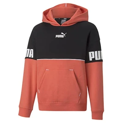 Image de PUMA Sweat à Capuche Power Colorblock FL G Sudation Fille, Saumon, 128