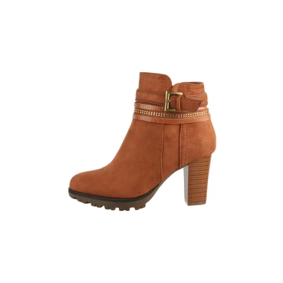 Image de Elara Bottines Femmes Bottes à Cheville Chunkyrayan 2018 C292 1 Camel 38
